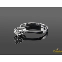 ANILLOS / SORTIJAS Sortija solitario oro blanco color g, pureza si2 y peso 0,20 cts.