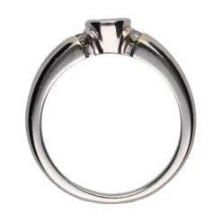 ANILLOS / SORTIJAS Sortija solitario en oro blanco con brillantes. Talla 15.