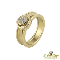 ANILLOS / SORTIJAS Sortija solitario oro amarillo.