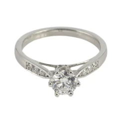 ANILLOS / SORTIJAS Sortija solitario oro blanco color d, pureza si1 y peso 0,51 cts.