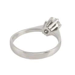 ANILLOS / SORTIJAS Sortija solitario oro blanco color g, pureza si1 y peso 0,50 cts.