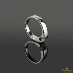 ANILLOS / SORTIJAS Sortija solitario en oro blanco brillante princesa 0,72ct.
