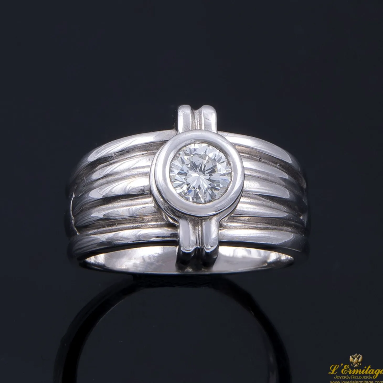 ANILLOS / SORTIJAS Sortija solitario oro blanco