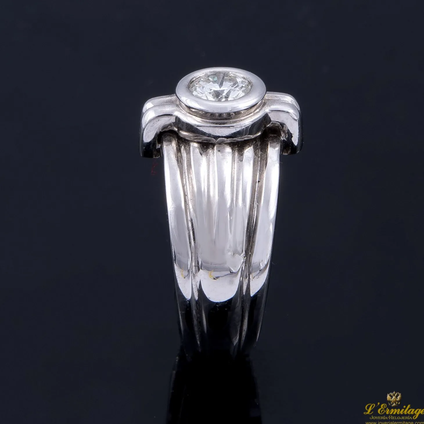 ANILLOS / SORTIJAS Sortija solitario oro blanco