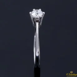 ANILLOS / SORTIJAS Sortija solitario oro blanco color f, puerza vs2 y peso 0,50 cts.