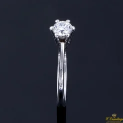 ANILLOS / SORTIJAS Sortija solitario oro blanco color f, pureza vs1 y peso 0,51 cts.