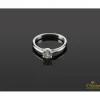 ANILLOS / SORTIJAS Sortija solitario oro blanco color h, pureza vs1 y peso 0,55 cts.