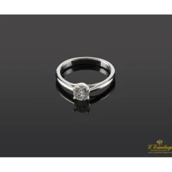 ANILLOS / SORTIJAS Sortija solitario oro blanco color h, pureza vs1 y peso 0,55 cts.
