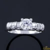 ANILLOS / SORTIJAS Sortija solitario oro blanco color g, pureza si1 y peso 0,71 cts.