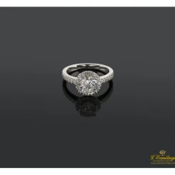 ANILLOS / SORTIJAS Sortija solitario oro blanco y diamantes color g, pureza vs1 y peso 1,31 cts.