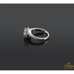 ANILLOS / SORTIJAS Sortija solitario oro blanco y diamantes color g, pureza vs1 y peso 1,31 cts.