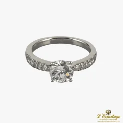 ANILLOS / SORTIJAS Sortija solitario oro blanco color e, pureza vvs1 y peso 1,05 cts.