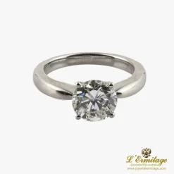 ANILLOS / SORTIJAS Sortija solitario oro blanco color h. Pureza vs1 y peso 2,03 cts.