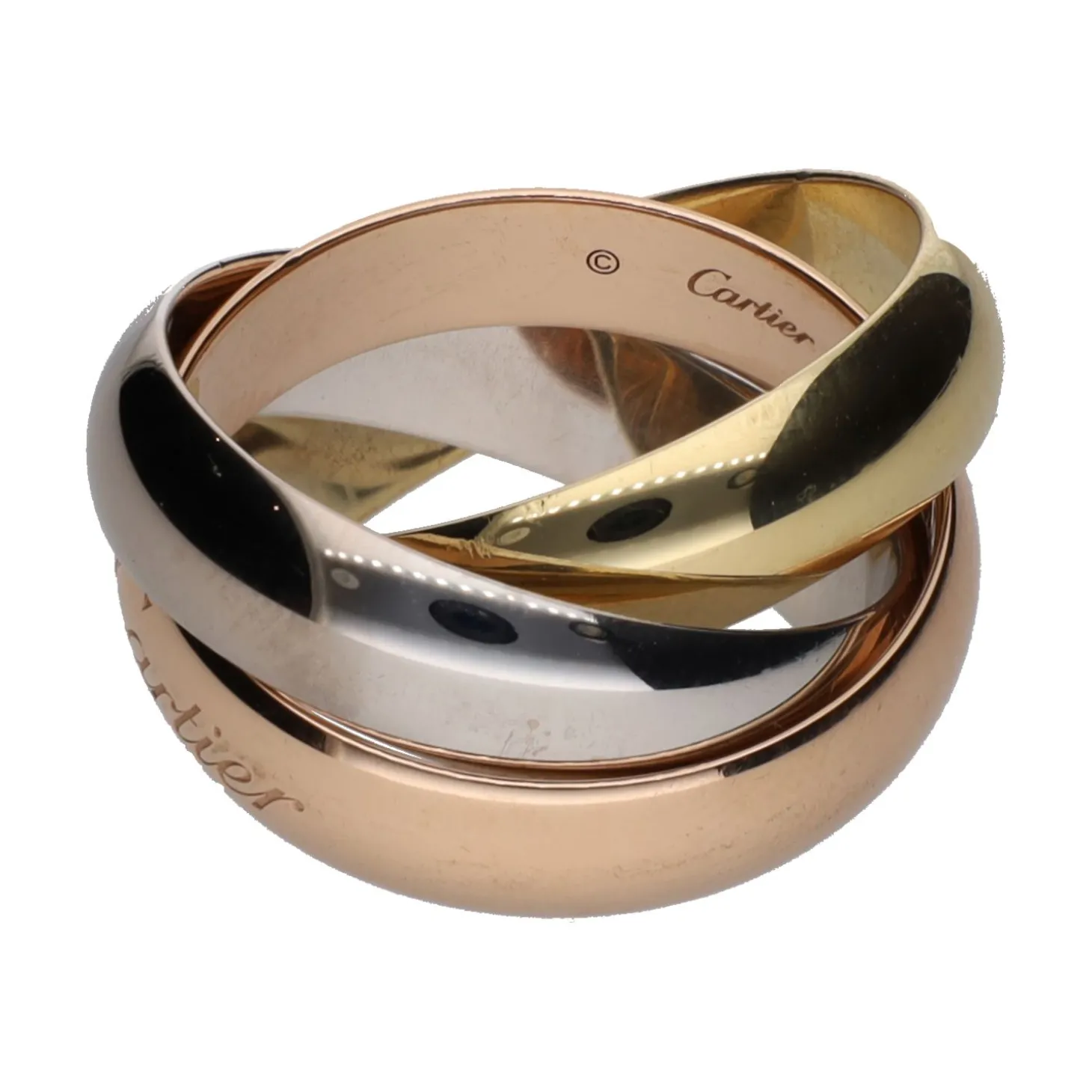 ANILLOS / SORTIJAS Sortija trinity ancha de cartier. Talla 52.