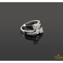 ANILLOS / SORTIJAS Sortija tu y yo oro blanco y diamantes.