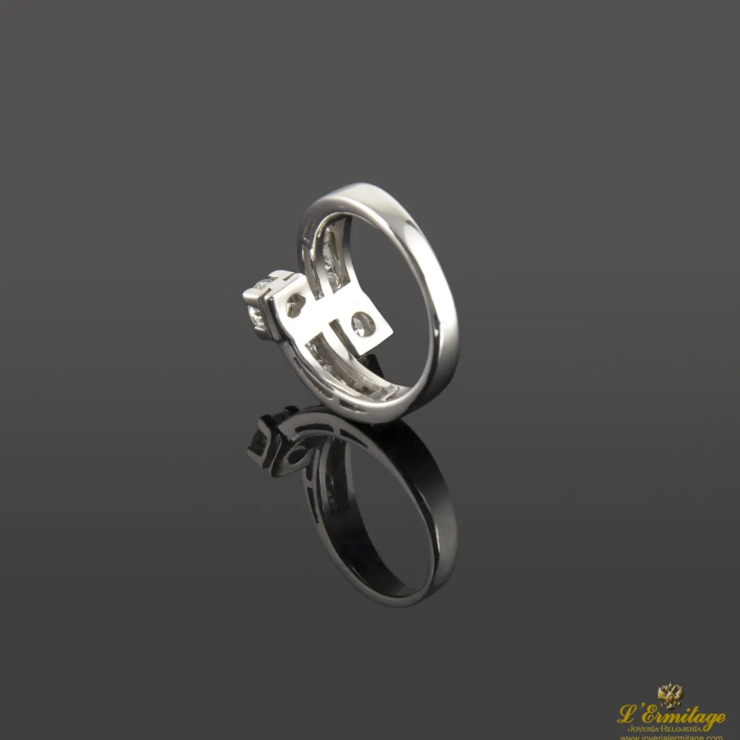 ANILLOS / SORTIJAS Sortija tu y yo oro blanco y diamantes.