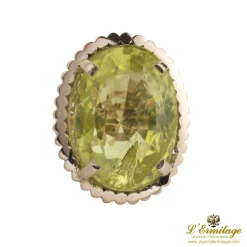 ANILLOS / SORTIJAS Sortija vintage en oro rosa y cuarzo limón.