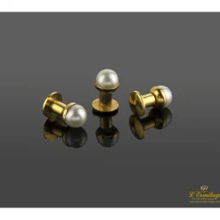 BOTONADURAS Botonadura antigua oro amarillo y perlas