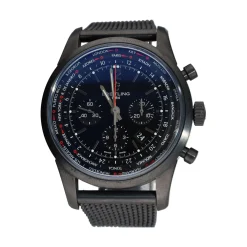 BREITLING Transocean  black unitime pilot 46mm.