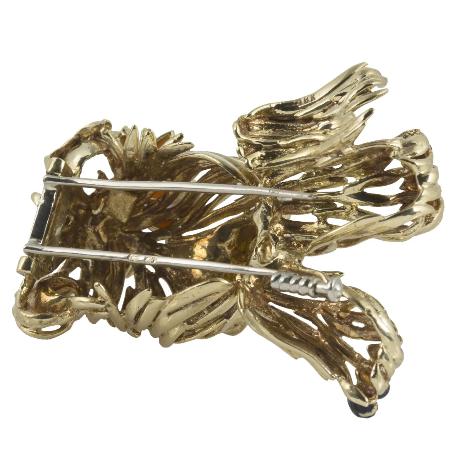 BROCHES / ALFILERES Broche-alfiler perro oro amarillo