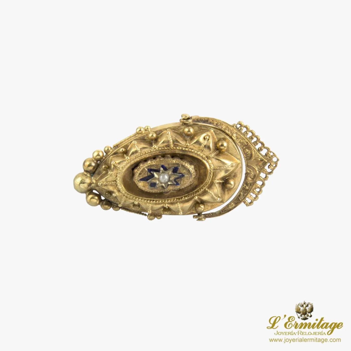 BROCHES / ALFILERES Broche-alfiler antiguo oro amarillo