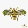 BROCHES / ALFILERES Broche-alfiler abeja oro amarillo esmalte y diamantes