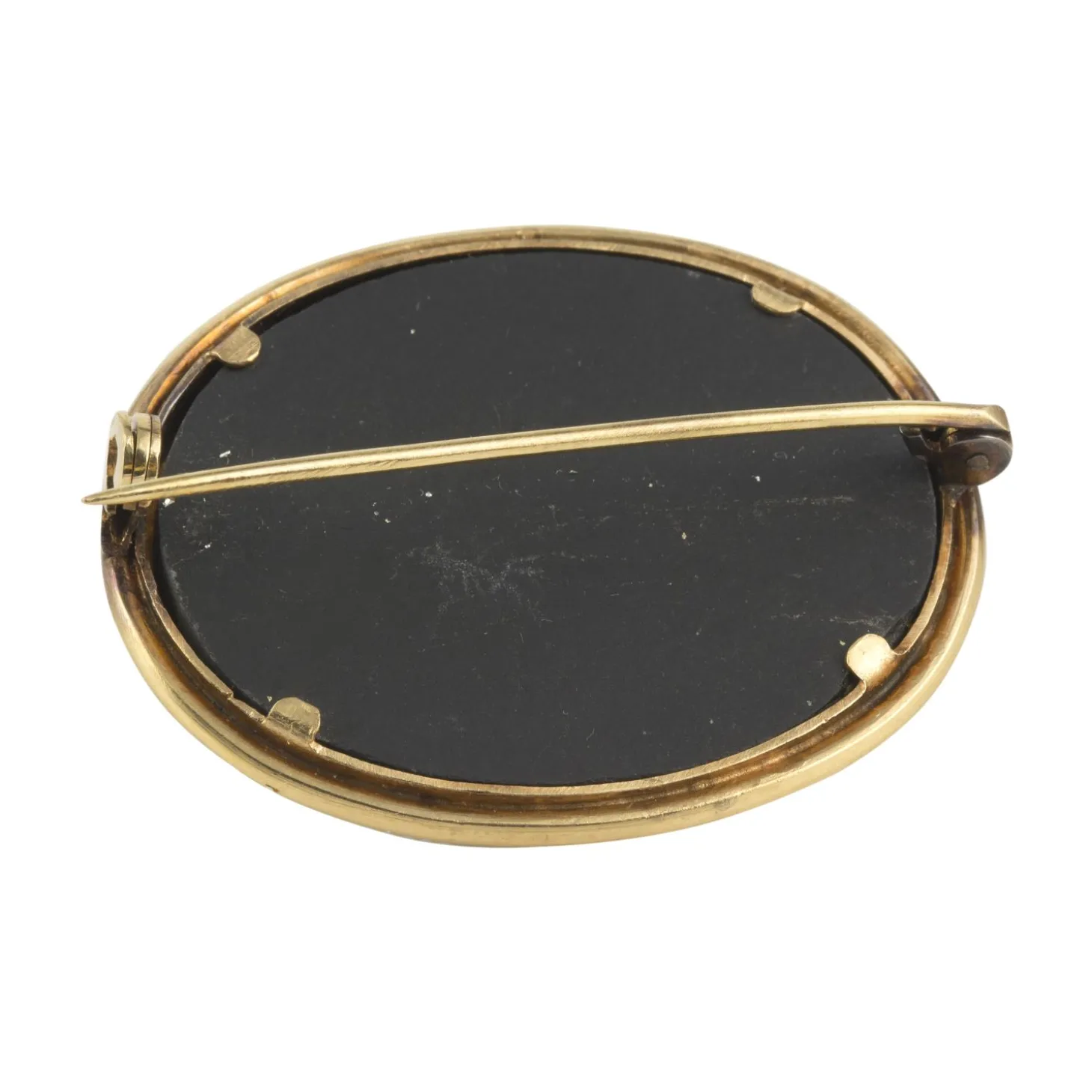 BROCHES / ALFILERES Broche-alfiler antiguo oro amarillo y esmalte