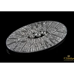 BROCHES / ALFILERES Broche-alfiler art déco oro blanco y diamantes