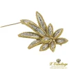 BROCHES / ALFILERES Broche-alfiler en forma de hoja oro amarillo oro blanco y diamantes