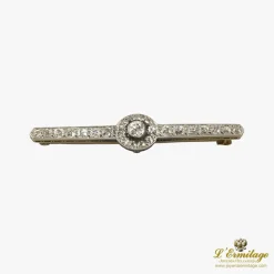 BROCHES / ALFILERES Broche-alfiler antiguo oro y diamantes talla antigua