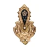 BROCHES / ALFILERES Broche antiguo en oro amarillo, esmalte, perla y diamantes.
