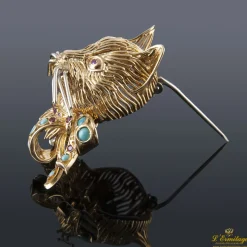 BROCHES / ALFILERES Broche felino oro amarillo