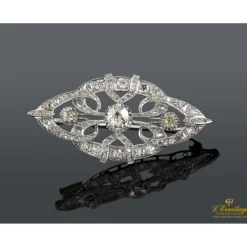 BROCHES / ALFILERES Broche oro blanco y diamantes.