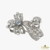 BROCHES / ALFILERES Brohe-alfiler oro blanco aguamarina y diamantes