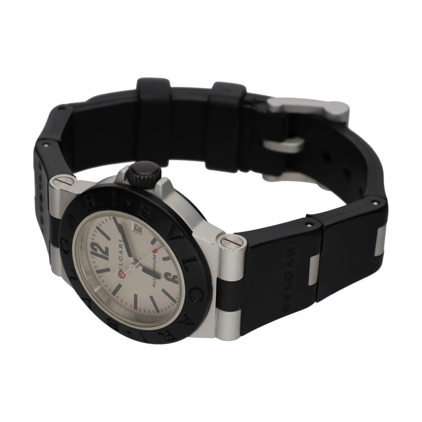 BULGARI Aluminium quartz 29mm.