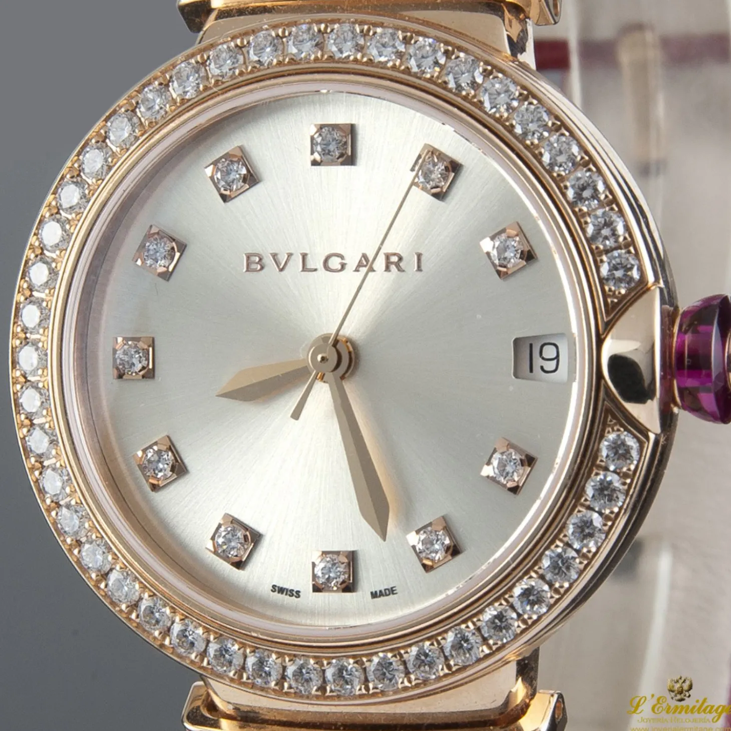 BULGARI Lucea oro rosa y diamantes automático señora