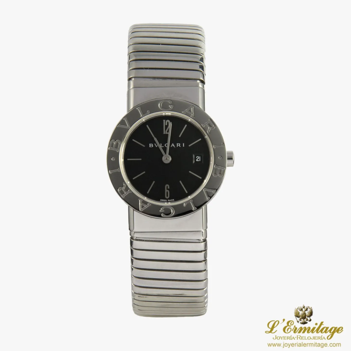 BULGARI Tubogas acero cuarzo señora 26mm