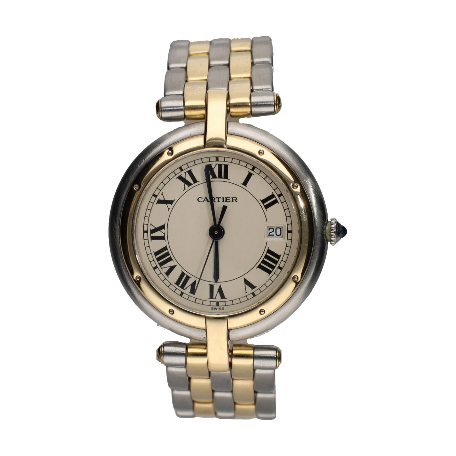 CARTIER Panthere ronde acero y oro 30mm.