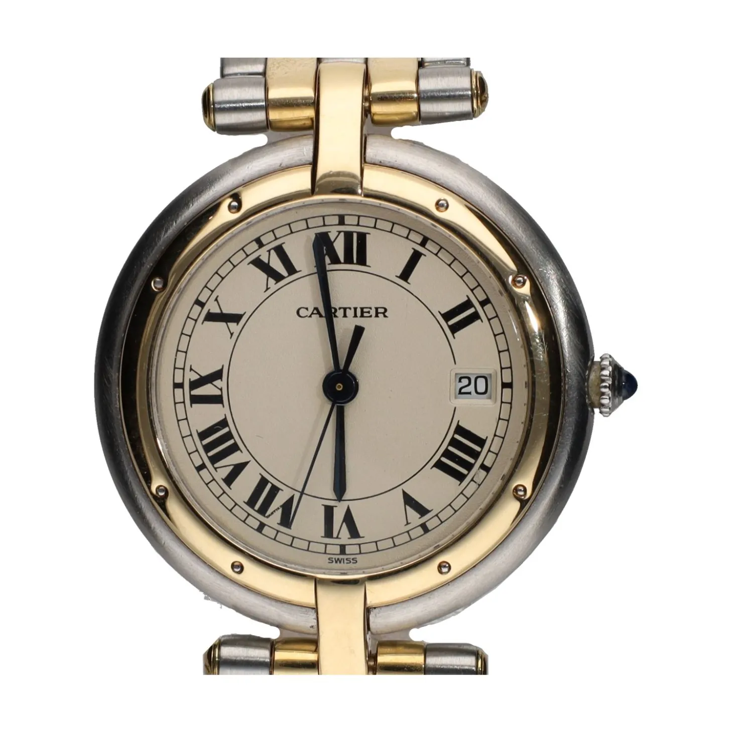 CARTIER Panthere ronde acero y oro 30mm.