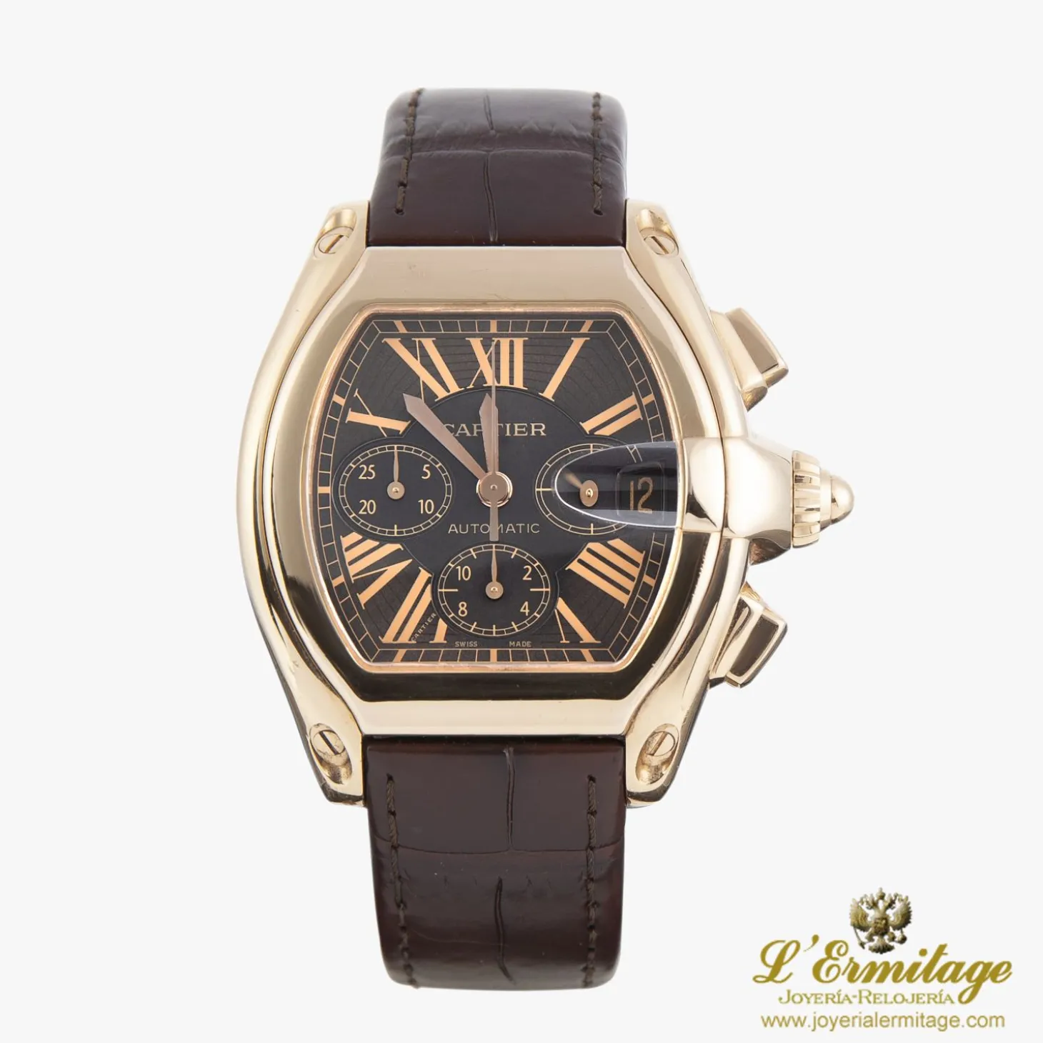 CARTIER Roadster oro rosa chronometer automático caballero.