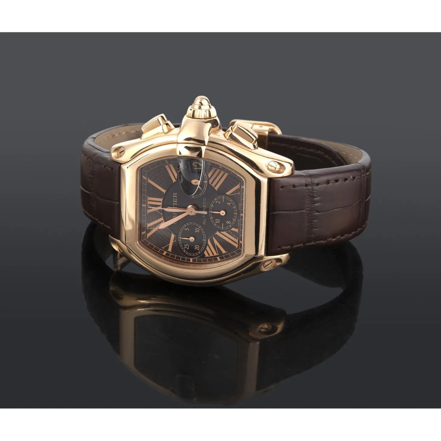 CARTIER Roadster oro rosa chronometer automático caballero.
