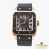 CARTIER Santos 100 oro rosa caucho.