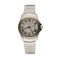 CARTIER Santos ronde acero y oro 33mm.