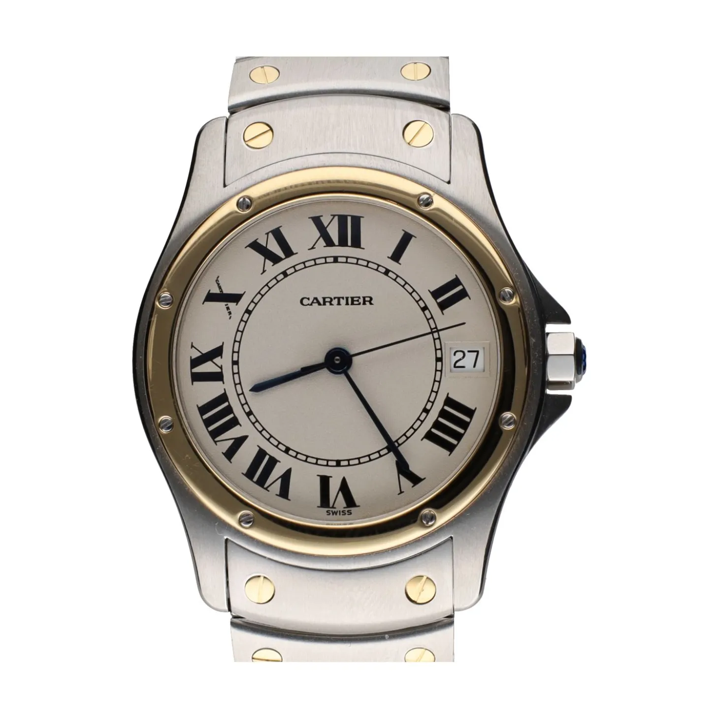 CARTIER Santos ronde acero y oro 33mm.