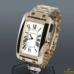CARTIER Tank americaine oro amarillo cuerda manual caballero