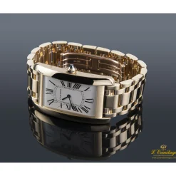 CARTIER Tank americaine oro amarillo cuerda manual caballero