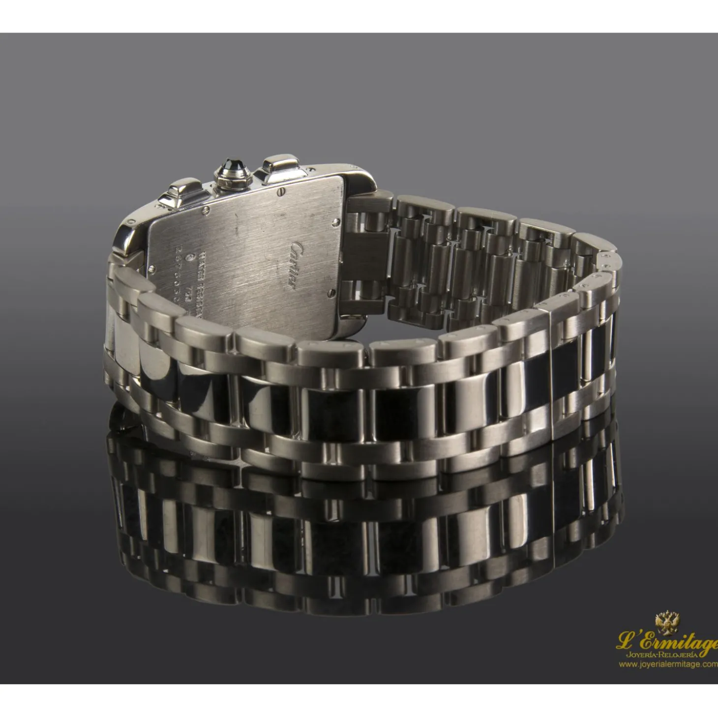 CARTIER Tank americaine oro blanco chronoreflex