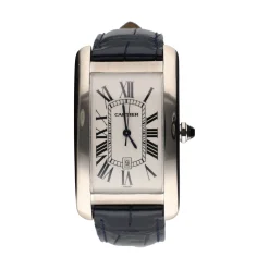 CARTIER Tank americano caballero oro blanco 27mm.