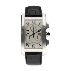 CARTIER Tank americano chronograph oro blanco 26mm.