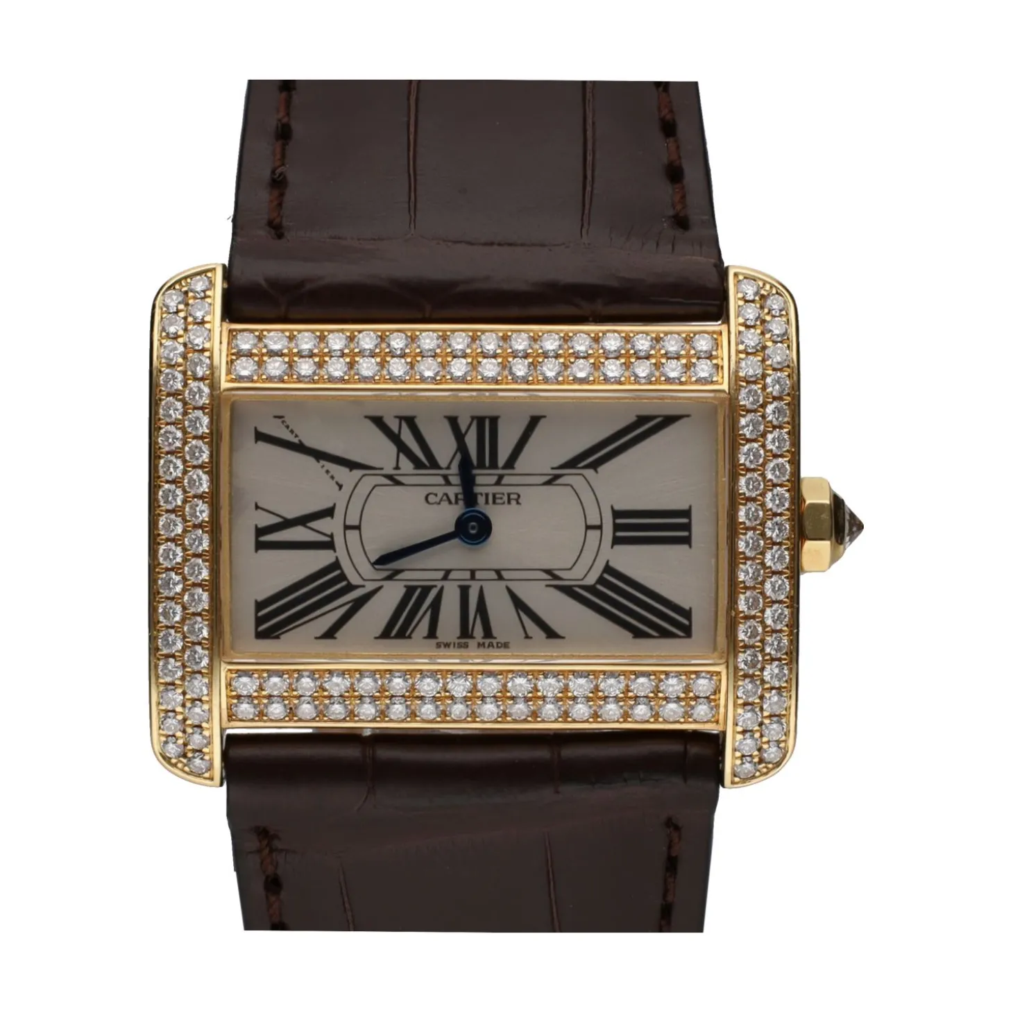 CARTIER Tank divan oro amarillo brillantes.